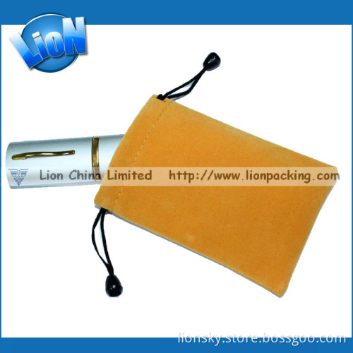 Orange Double-Sided Velvet Cosmetic Pouches for Cutlery (E-083)